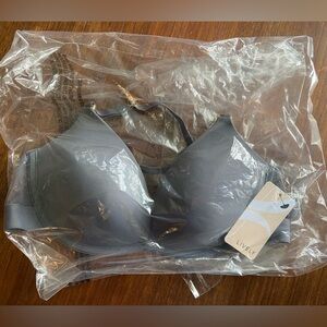 NEW Lively Deep V No-Wire Push-Up Bra 34B Smoke